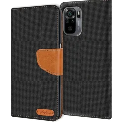 Xiaomi Redmi Note 10 / 10S - Jeanslook Klapphülle mit Kartenfach