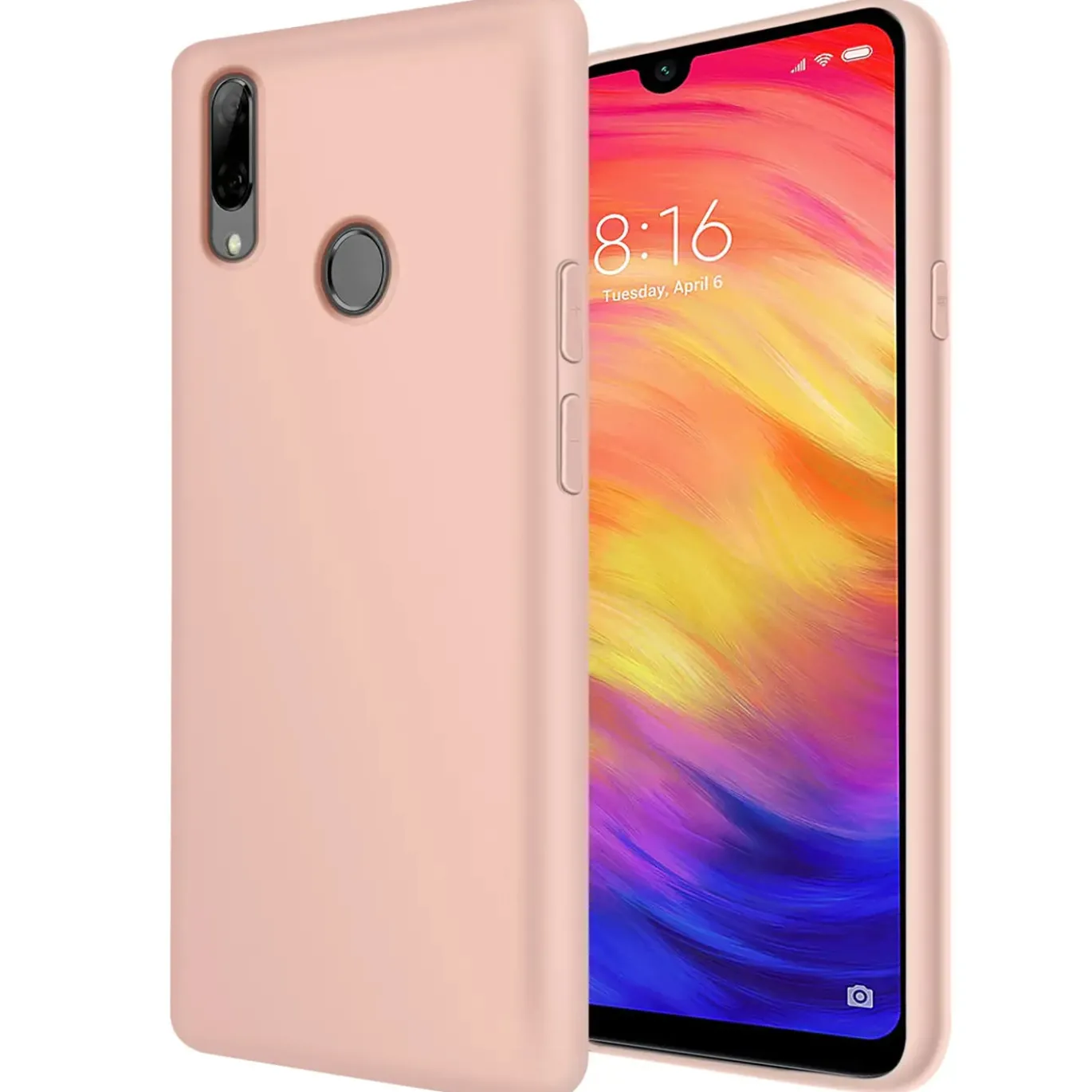 Xiaomi Redmi Note 7 - Silikon Case mit Mikrofaser-Innenseite