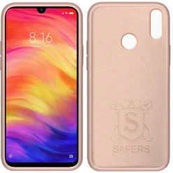 Xiaomi Redmi Note 7 - Silikon Case mit Mikrofaser-Innenseite