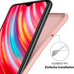 Xiaomi Redmi Note 7 - Silikon Case mit Mikrofaser-Innenseite