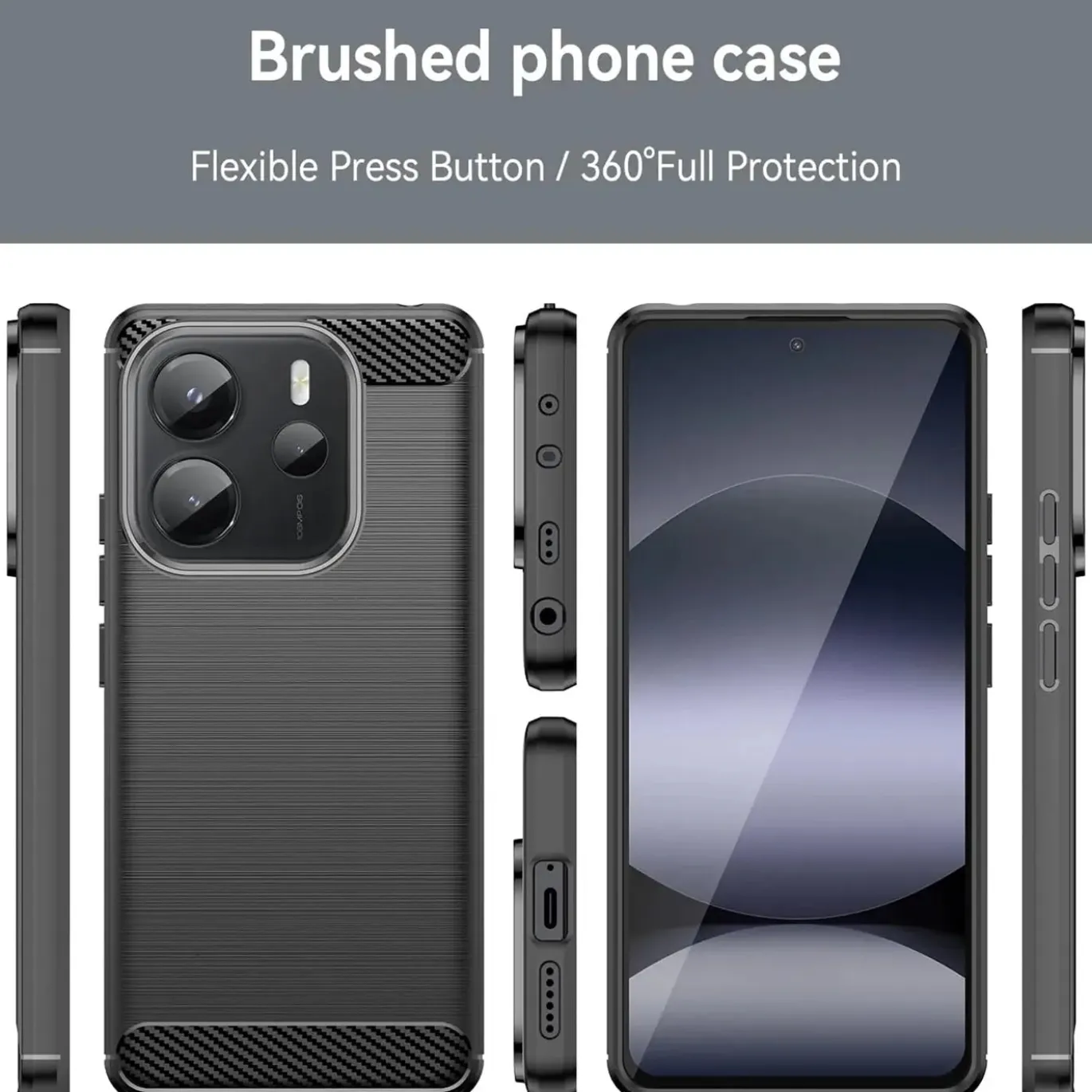 Xiaomi Redmi Note 14 4G - Carbon Case Hülle, stoßfest
