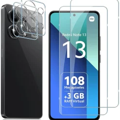 Xiaomi Redmi Note 13 4G - 9H Displayschutzfolie 2x Display & Kamera