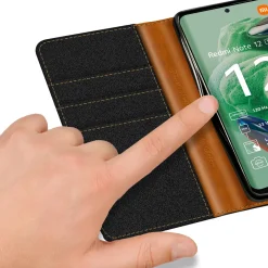 Xiaomi Redmi Note 12 5G - Jeanslook Klapphülle mit Kartenfach