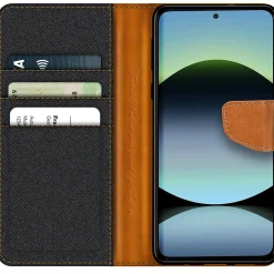 Xiaomi Redmi Note 14 5G - Jeanslook Klapphülle mit Kartenfach