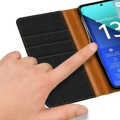 Xiaomi Redmi Note 13 4G - Jeanslook Klapphülle mit Kartenfach