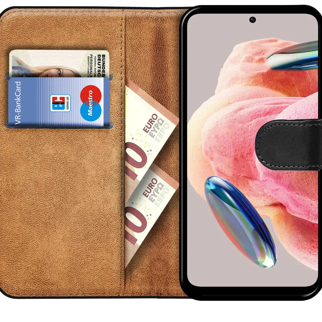 Xiaomi Redmi Note 12 4G - Klapphülle mit Kartenfächern