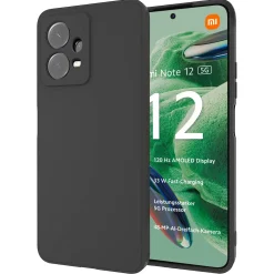 Xiaomi Redmi Note 12 5G - Slim Silikon Backcover Schwarz