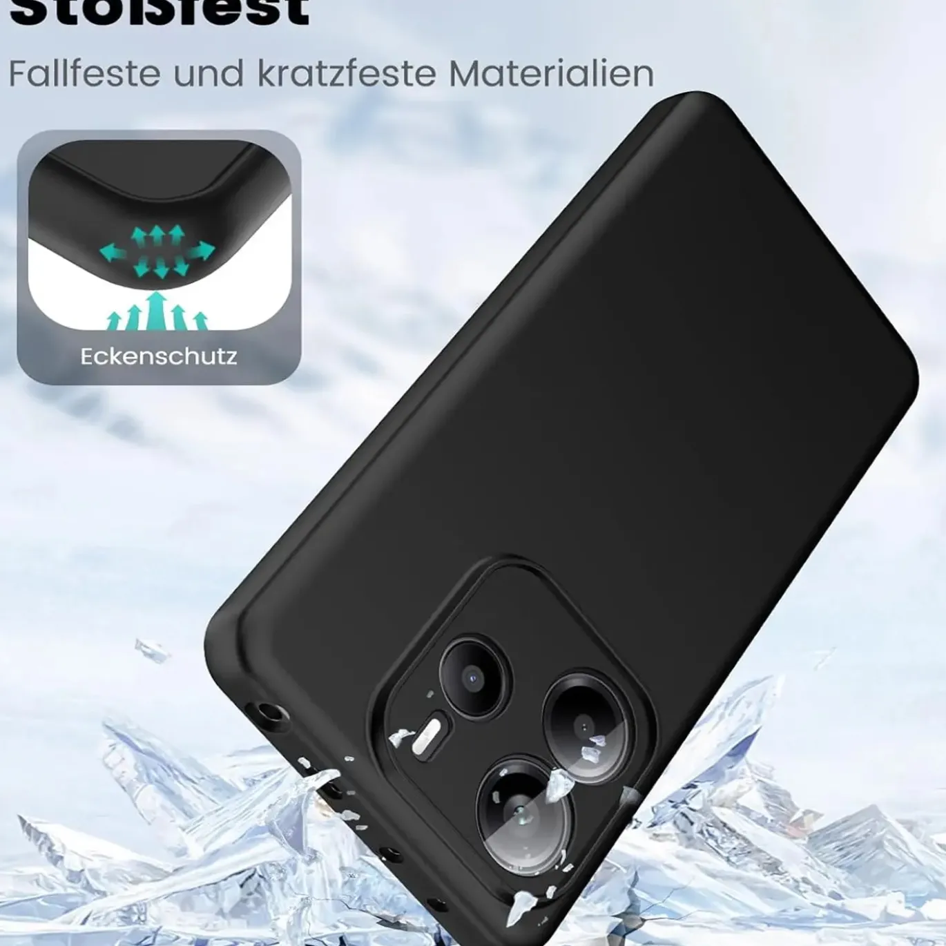 Xiaomi Redmi Note 14 4G - Slim Silikon Backcover Schwarz