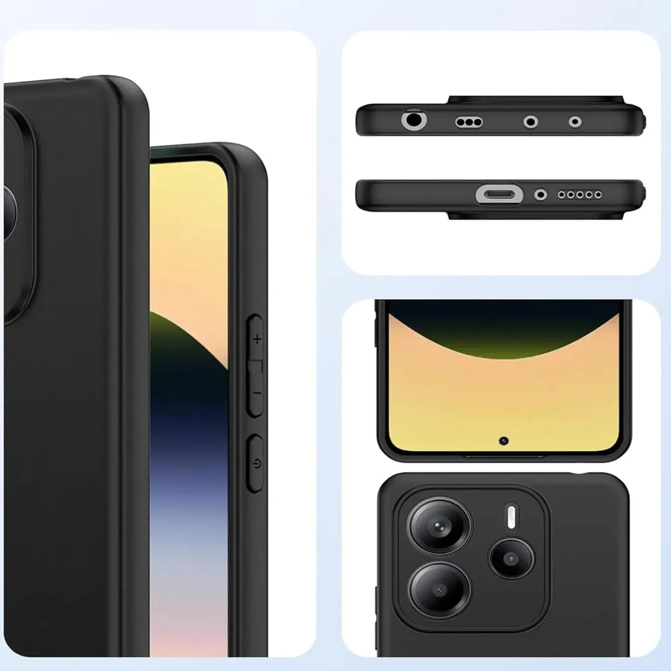 Xiaomi Redmi Note 14 4G - Slim Silikon Backcover Schwarz