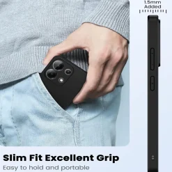 Xiaomi Redmi Note 13 4G - Slim Silikon Backcover Schwarz