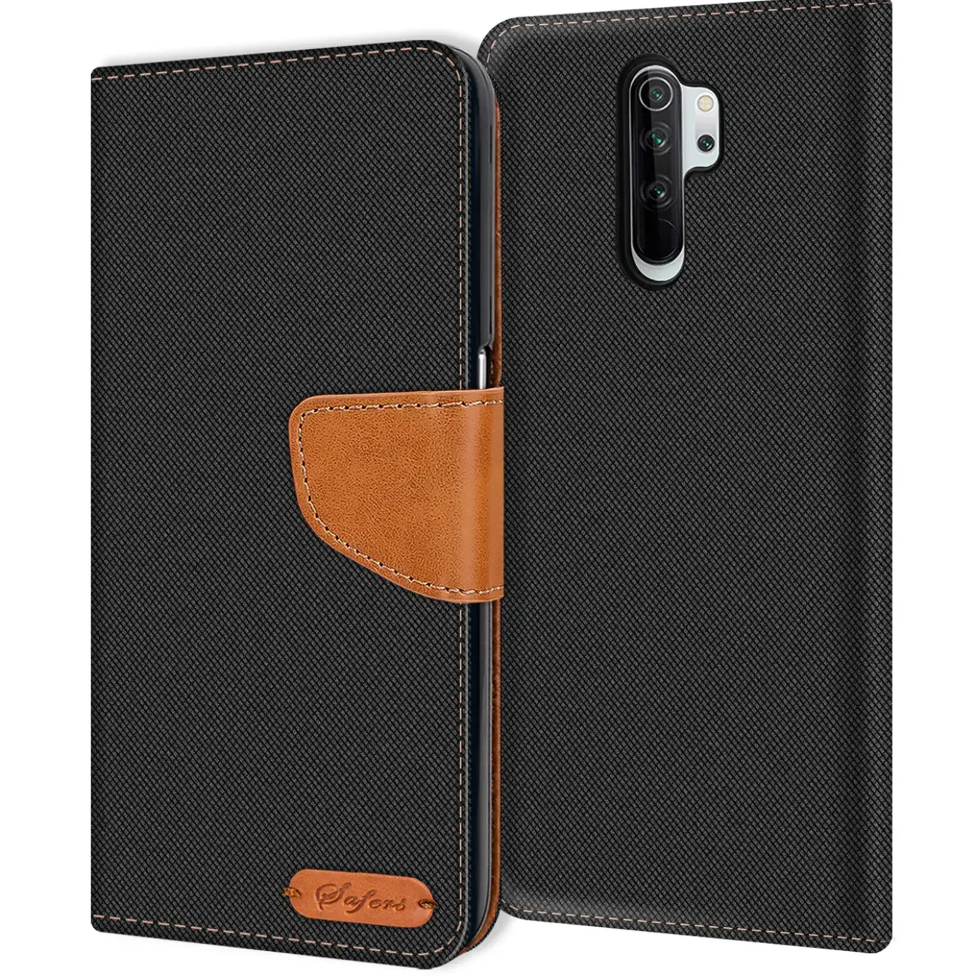 Xiaomi Redmi Note 8 Pro - Jeanslook Klapphülle mit Kartenfach