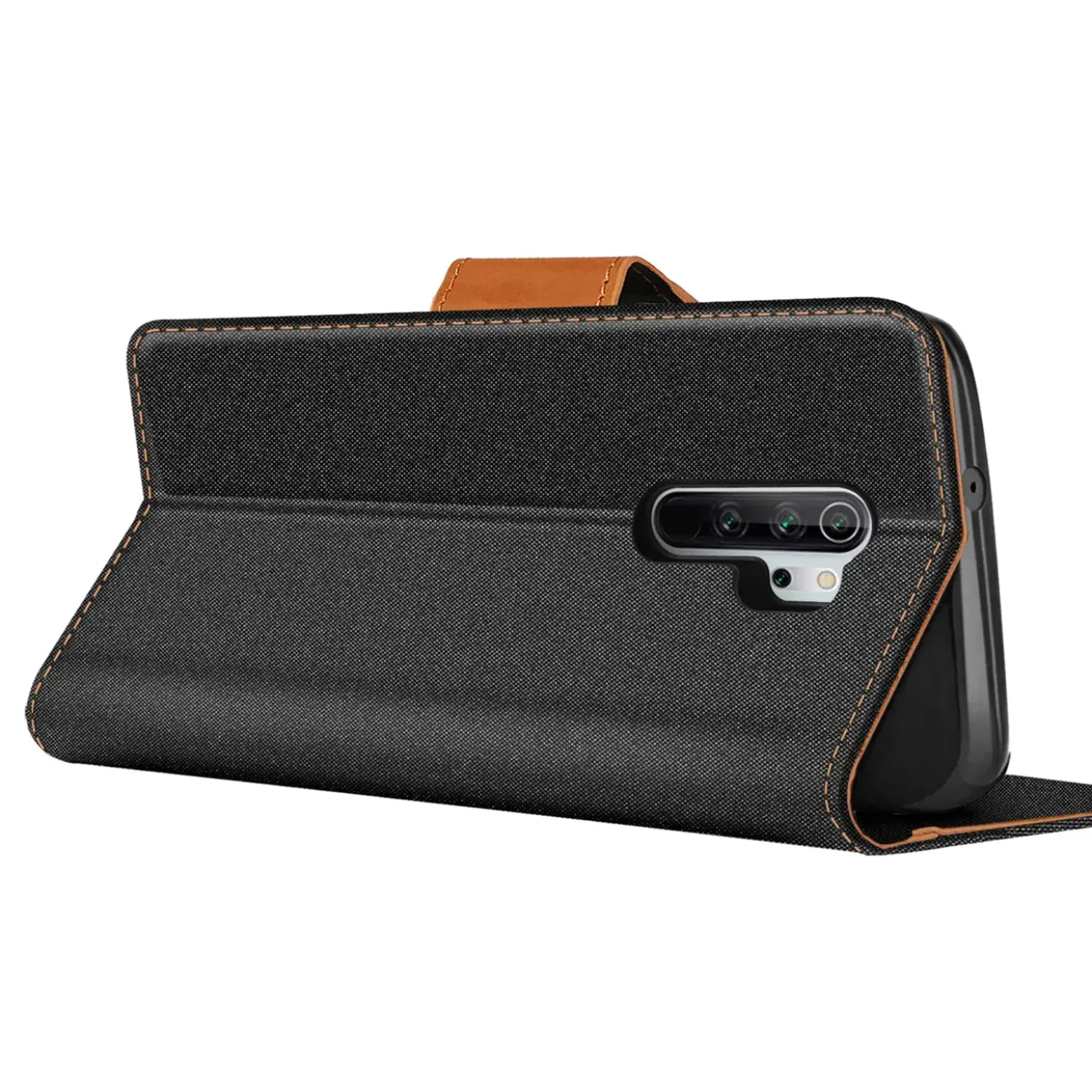 Xiaomi Redmi Note 8 Pro - Jeanslook Klapphülle mit Kartenfach