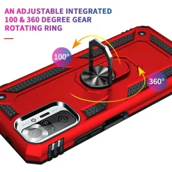 Xiaomi Redmi Note 10 Pro - Outdoor Hardcase mit Ringhalter