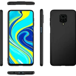 Xiaomi Redmi Note 9 Pro / 9S - Slim Silikon Backcover Schwarz