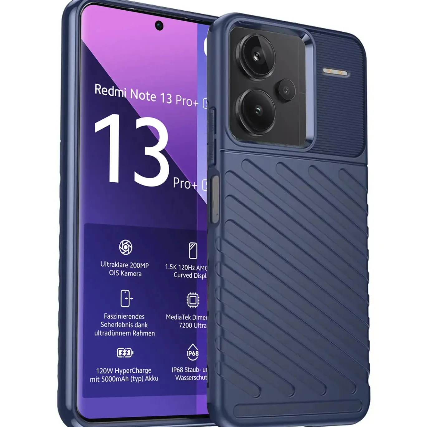 Xiaomi Redmi Note 13 Pro+ 5G - Elegante Hülle stoßfest & stylisch