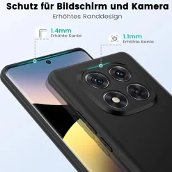 Xiaomi Redmi Note 14 Pro 5G - Slim Silikon Backcover Schwarz
