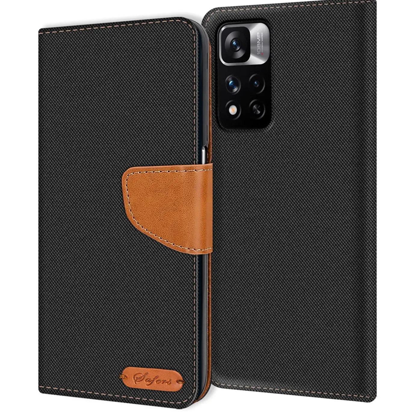 Xiaomi Redmi Note 11 Pro+ 5G - Jeanslook Klapphülle mit Kartenfach