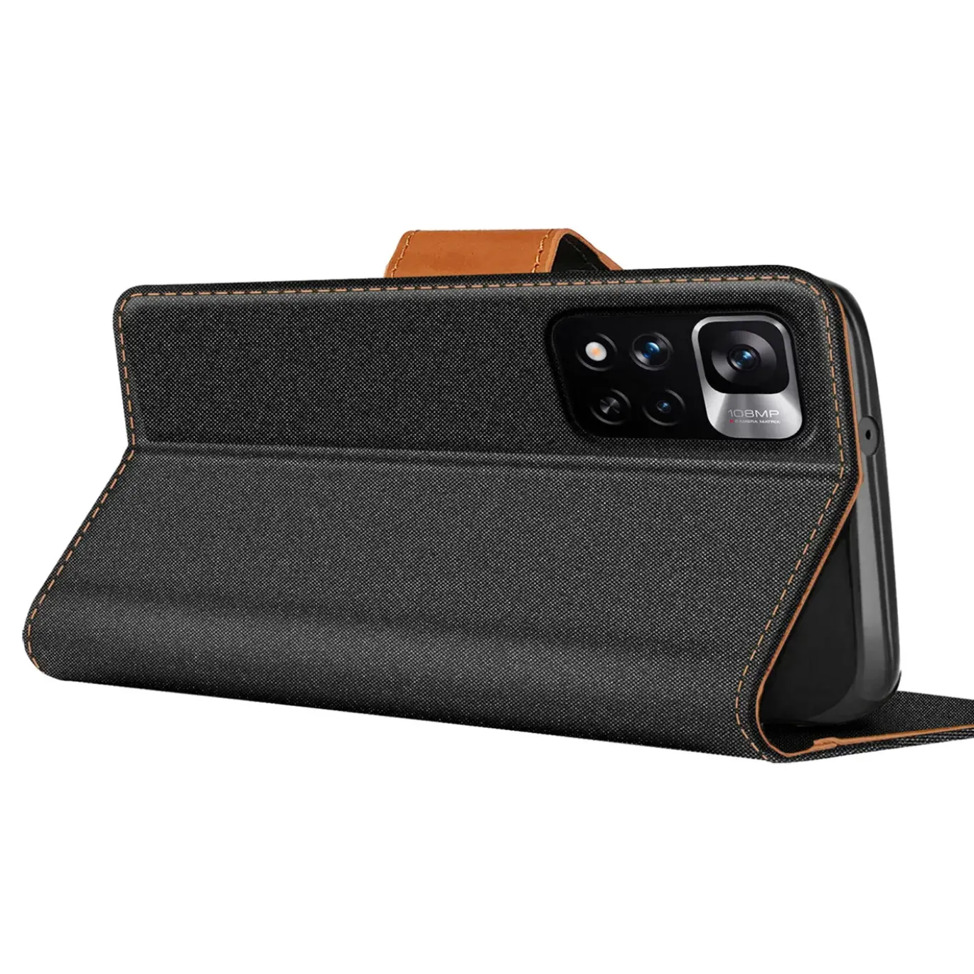 Xiaomi Redmi Note 11 Pro+ 5G - Jeanslook Klapphülle mit Kartenfach