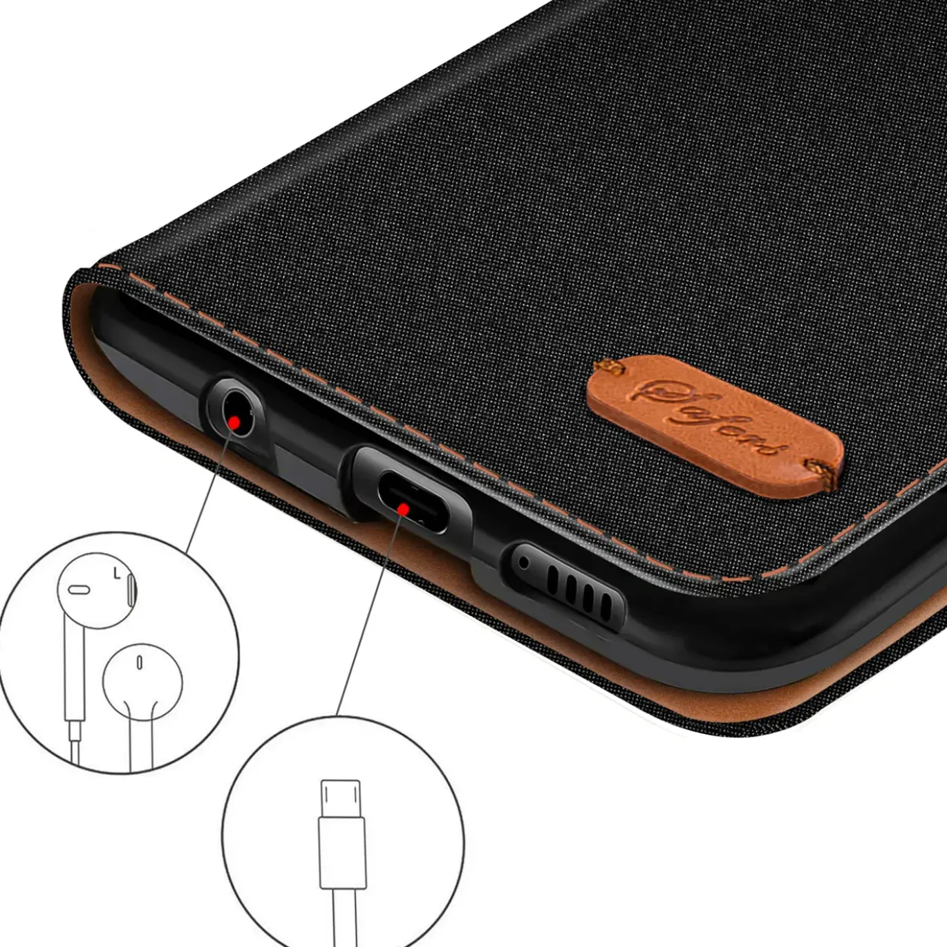 Xiaomi Redmi Note 13 Pro+ 5G - Jeanslook Klapphülle mit Kartenfach