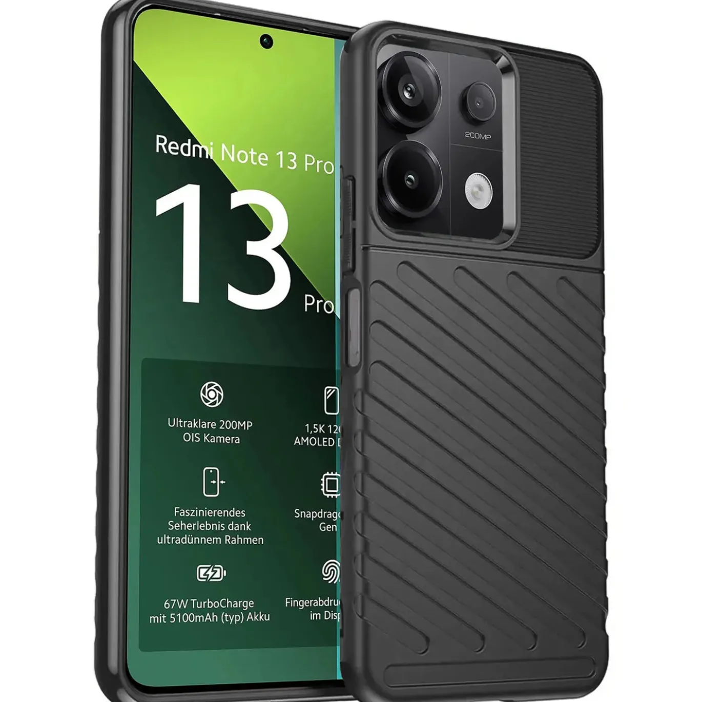 Xiaomi Redmi Note 13 Pro 5G - Elegante Hülle stoßfest & stylisch