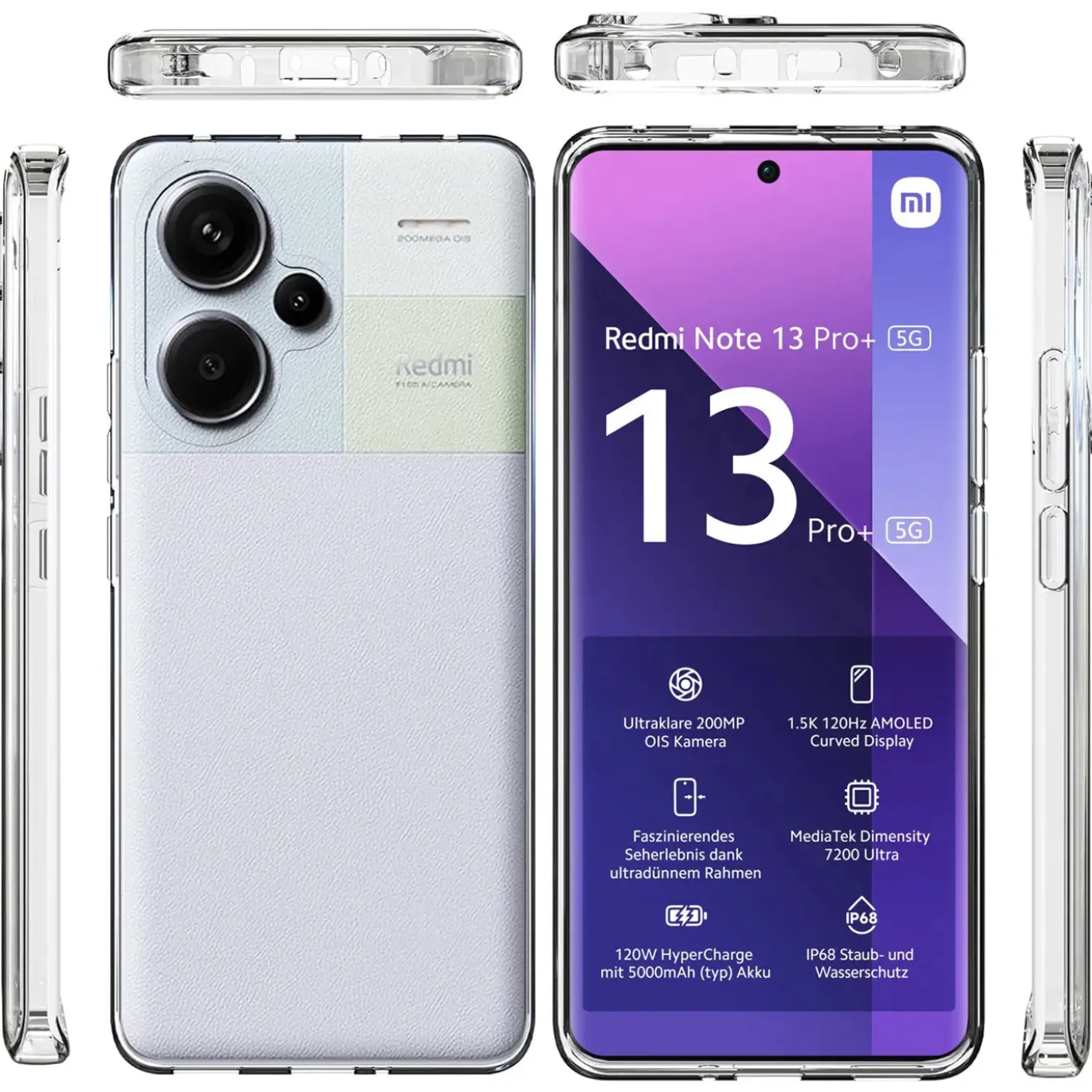 Xiaomi Redmi Note 13 Pro+ 5G - Slim Clear Case Hülle