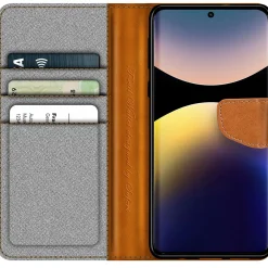 Xiaomi Redmi Note 14 Pro 5G - Jeanslook Klapphülle mit Kartenfach