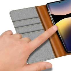 Xiaomi Redmi Note 14 Pro 4G - Jeanslook Klapphülle mit Kartenfach