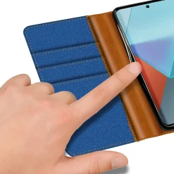 Xiaomi Redmi Note 13 Pro 5G - Jeanslook Klapphülle mit Kartenfach