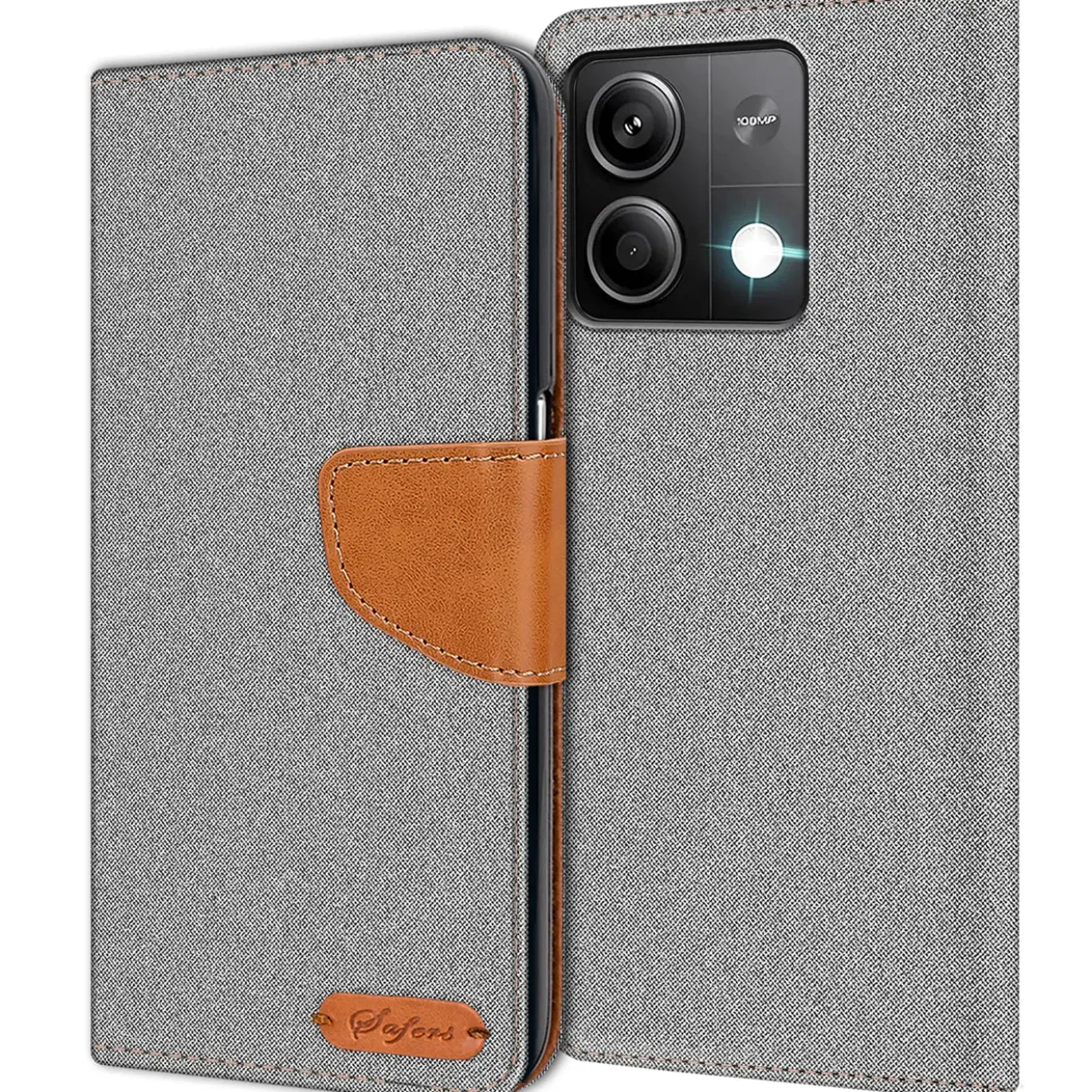 Xiaomi Redmi Note 13 Pro 5G - Jeanslook Klapphülle mit Kartenfach