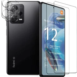 Xiaomi Redmi Note 12 Pro 5G - 9H Displayschutzfolie 2x Display & Kamera