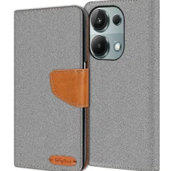 Xiaomi Redmi Note 13 Pro 4G - Jeanslook Klapphülle mit Kartenfach