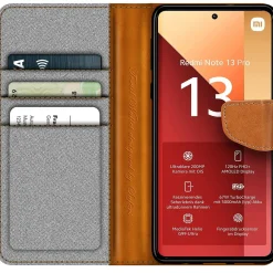 Xiaomi Redmi Note 13 Pro 4G - Jeanslook Klapphülle mit Kartenfach