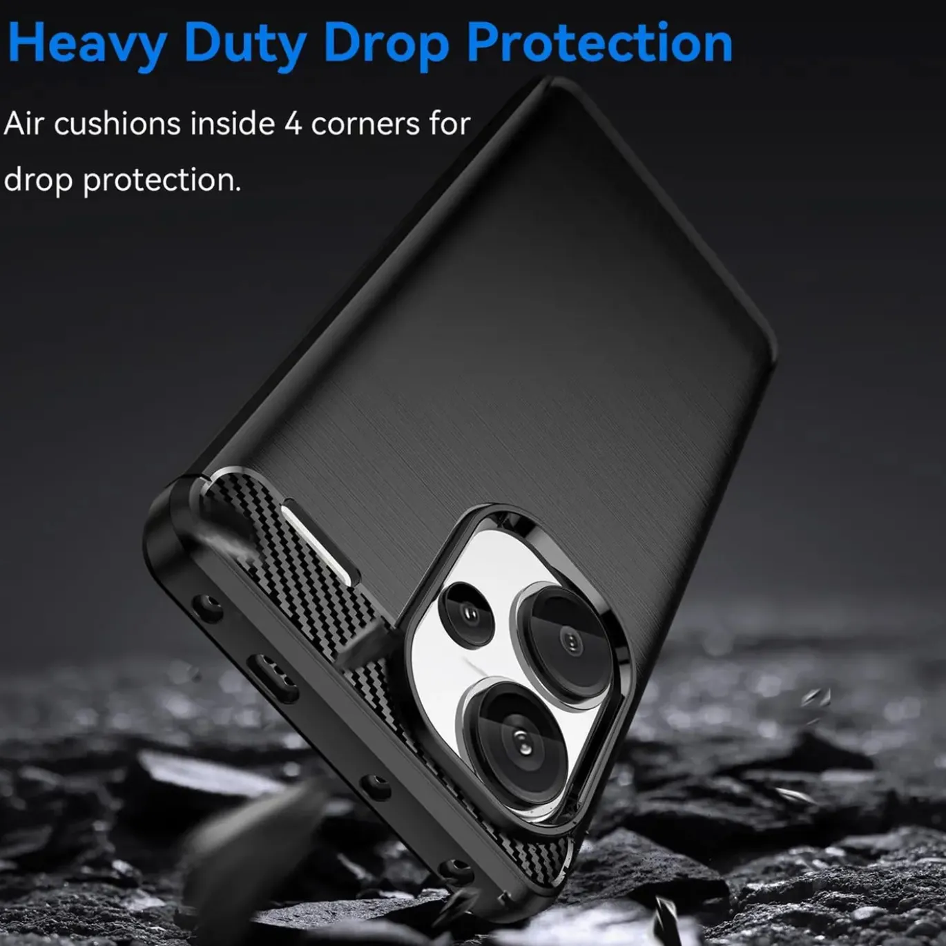 Xiaomi Redmi Note 13 Pro+ 5G - Carbon Case Hülle, stoßfest