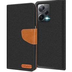 Xiaomi Redmi Note 12 Pro 5G - Jeanslook Klapphülle mit Kartenfach