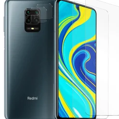 Xiaomi Redmi Note 9S - 9H Displayschutzfolie 2x Display & Kamera