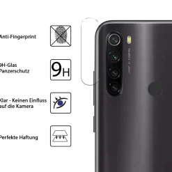 Xiaomi Redmi Note 8T - 9H Displayschutzfolie 2x Display & Kamera