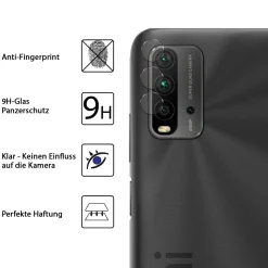 Xiaomi Redmi 9T - 9H Displayschutzfolie 2x Display & Kamera