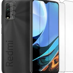 Xiaomi Redmi 9T - 9H Displayschutzfolie 2x Display & Kamera