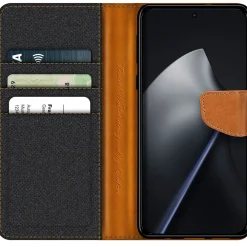 Xiaomi 15T - Jeanslook Klapphülle mit Kartenfach