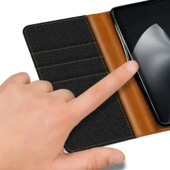 Xiaomi 15T - Jeanslook Klapphülle mit Kartenfach