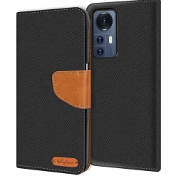 Xiaomi 12T / 12T Pro - Jeanslook Klapphülle mit Kartenfach
