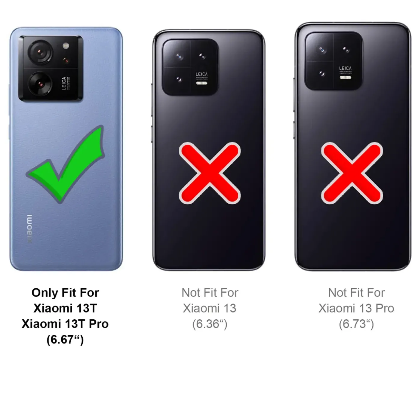 Xiaomi 13T / 13T Pro - Jeanslook Klapphülle mit Kartenfach