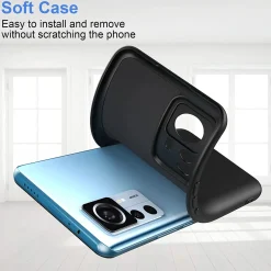 Xiaomi 12T / 12T Pro - Slim Silikon Backcover Schwarz