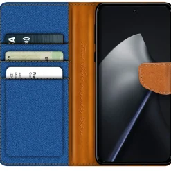 Xiaomi 15T Pro - Jeanslook Klapphülle mit Kartenfach