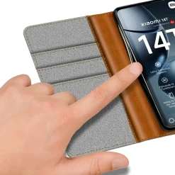 Xiaomi 14T Pro - Jeanslook Klapphülle mit Kartenfach